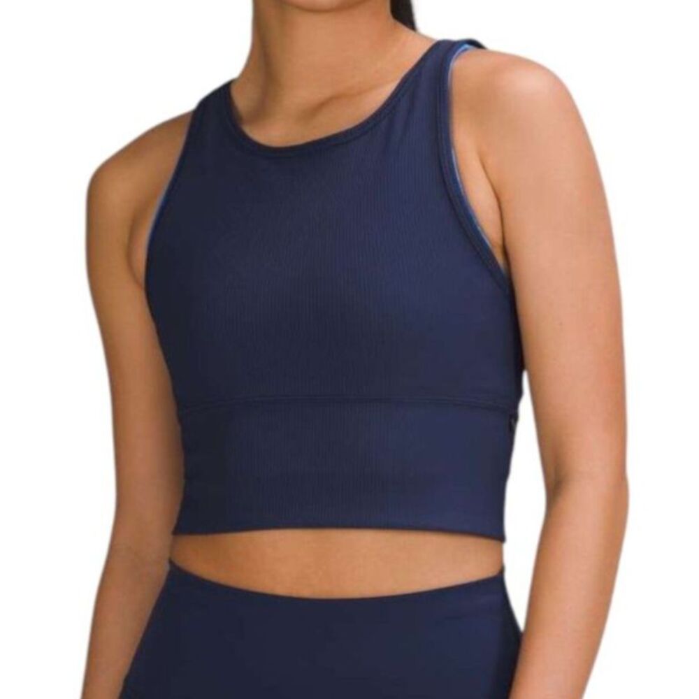 Lululemon Power Pivot Ribbed Tank Top Night Sea